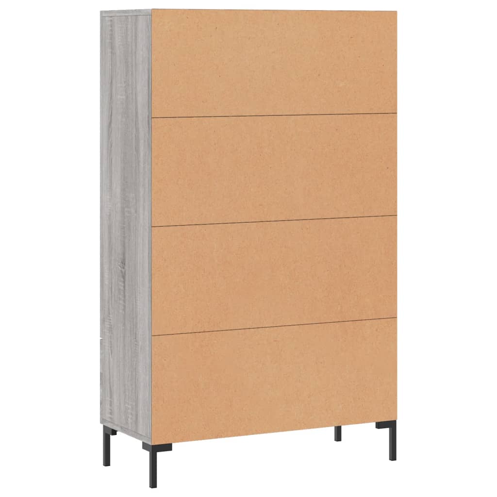 Buffet haut sonoma gris 69,5x31x115 cm bois d'ingénierie - XIOS