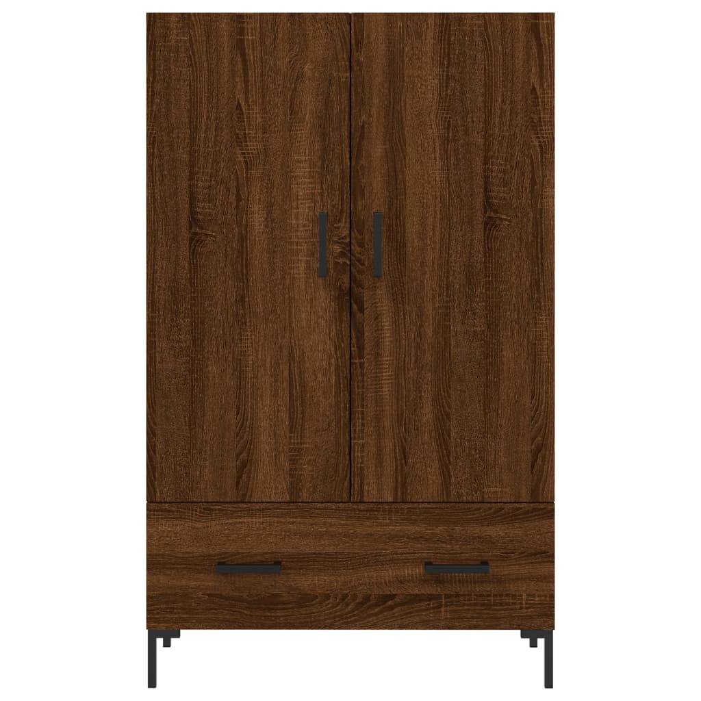 Buffet haut chêne marron 69,5x31x115 cm bois d'ingénierie - XIOS