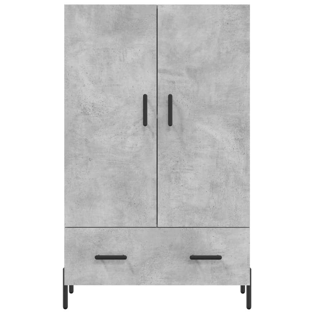 Buffet haut gris béton 69,5x31x115 cm bois d'ingénierie - XIOS