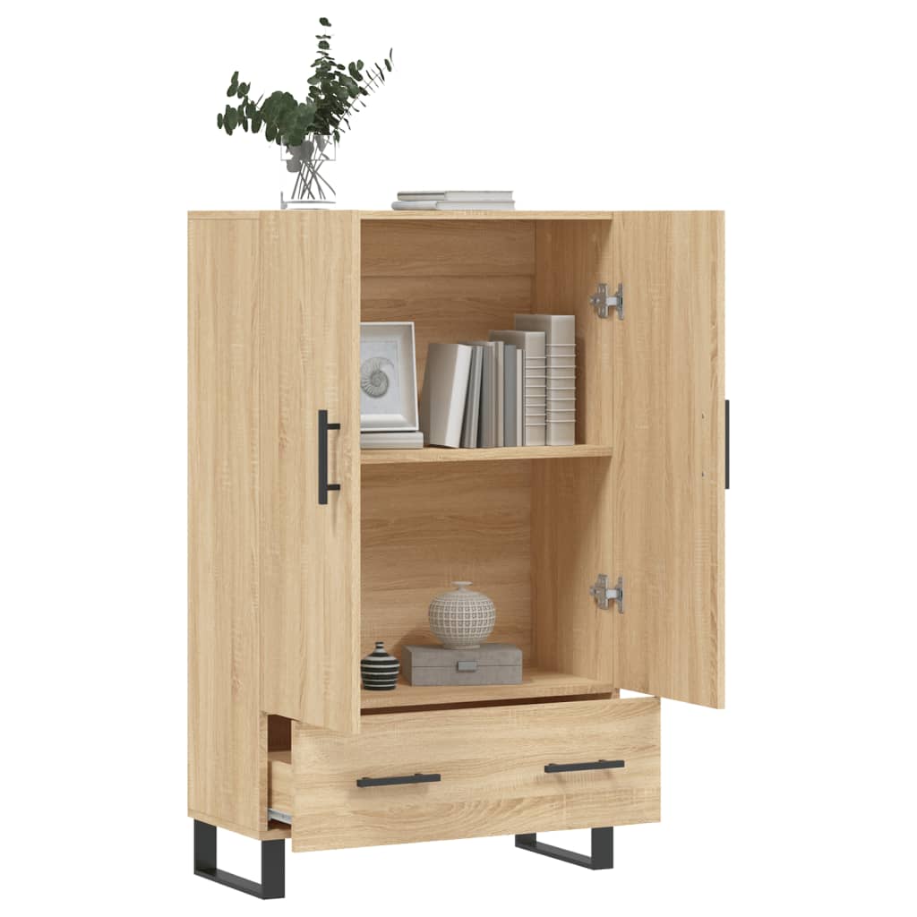 Buffet haut chêne sonoma 69,5x31x115 cm bois d'ingénierie - XIOS