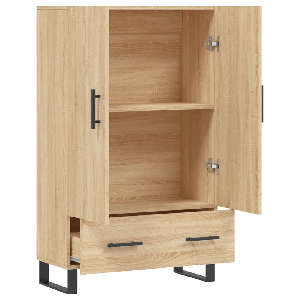 Buffet haut chêne sonoma 69,5x31x115 cm bois d'ingénierie - XIOS