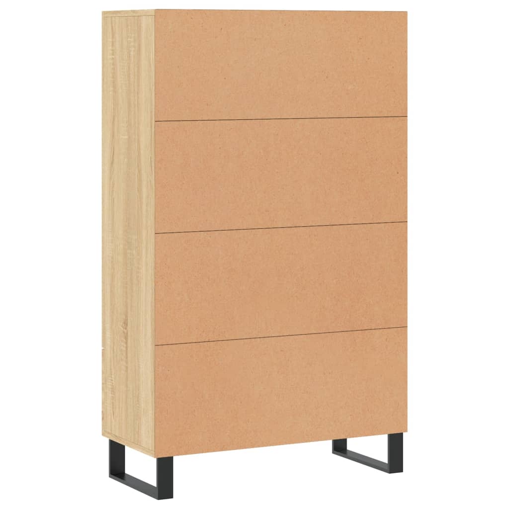Buffet haut chêne sonoma 69,5x31x115 cm bois d'ingénierie - XIOS