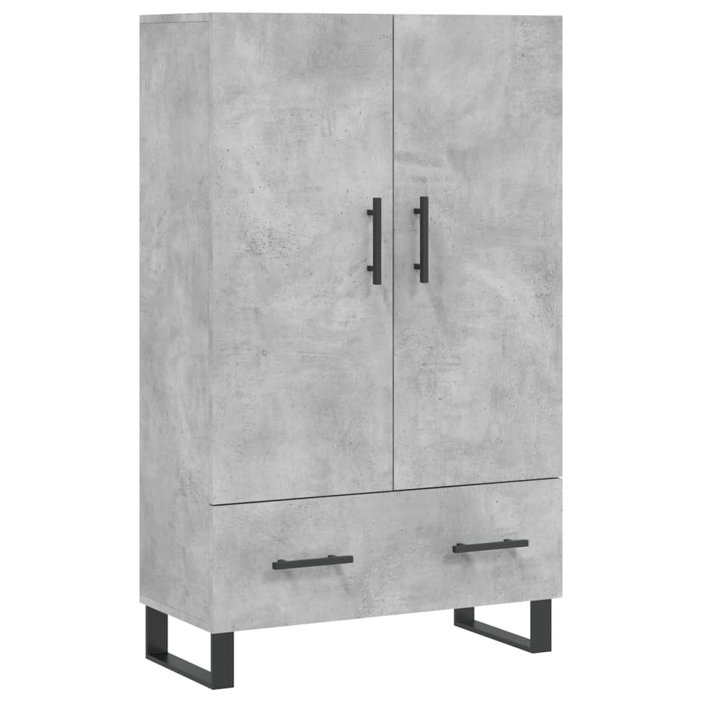 Buffet haut gris béton 69,5x31x115 cm bois d'ingénierie - XIOS