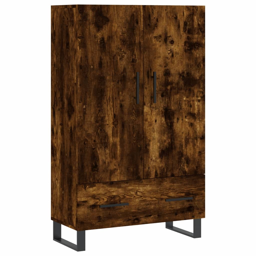 Buffet haut chêne fumé 69,5x31x115 cm bois d'ingénierie - XIOS