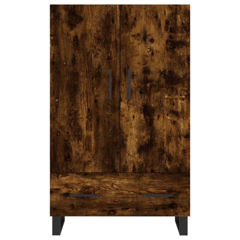 Buffet haut chêne fumé 69,5x31x115 cm bois d'ingénierie - XIOS