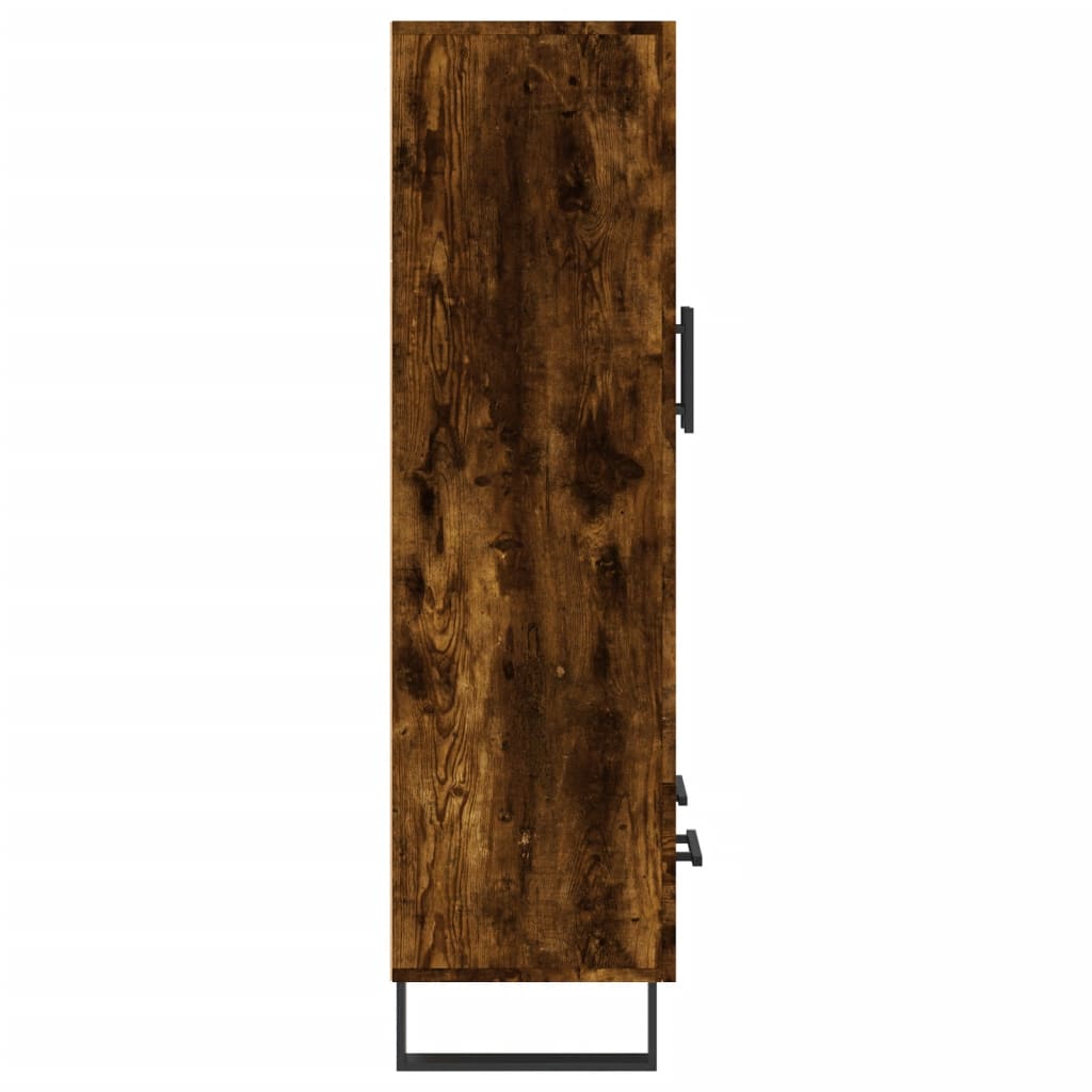 Buffet haut chêne fumé 69,5x31x115 cm bois d'ingénierie - XIOS