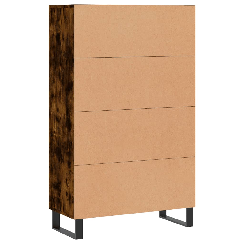 Buffet haut chêne fumé 69,5x31x115 cm bois d'ingénierie - XIOS