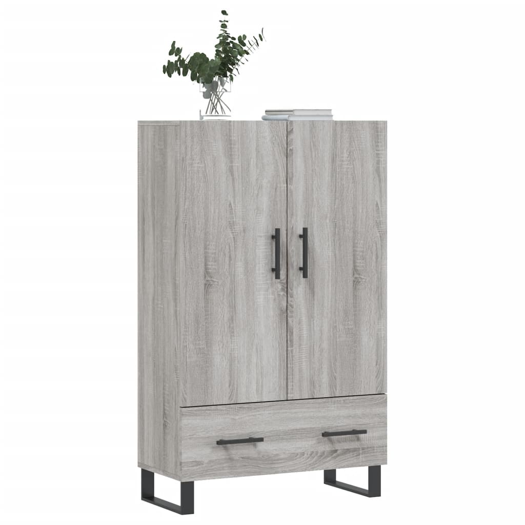 Buffet haut sonoma gris 69,5x31x115 cm bois d'ingénierie - XIOS
