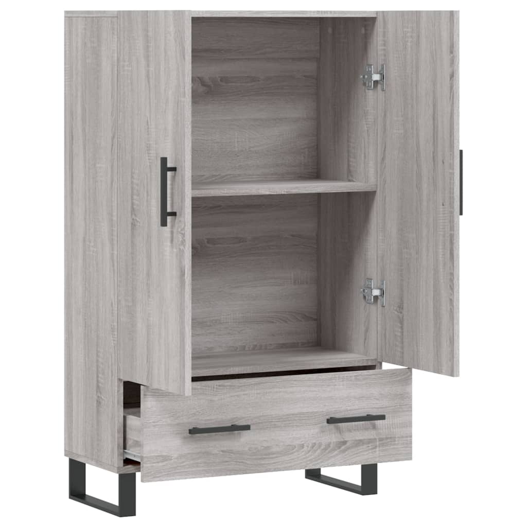 Buffet haut sonoma gris 69,5x31x115 cm bois d'ingénierie - XIOS