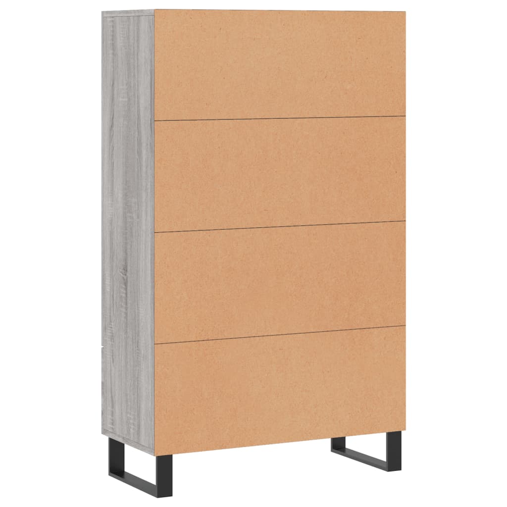Buffet haut sonoma gris 69,5x31x115 cm bois d'ingénierie - XIOS