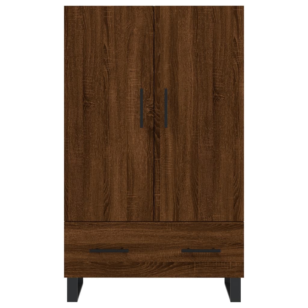 Buffet haut chêne marron 69,5x31x115 cm bois d'ingénierie - XIOS