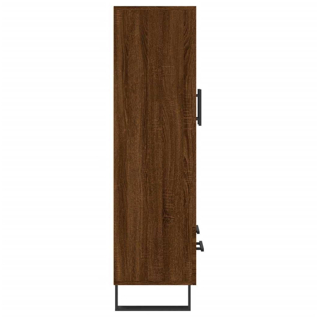 Buffet haut chêne marron 69,5x31x115 cm bois d'ingénierie - XIOS