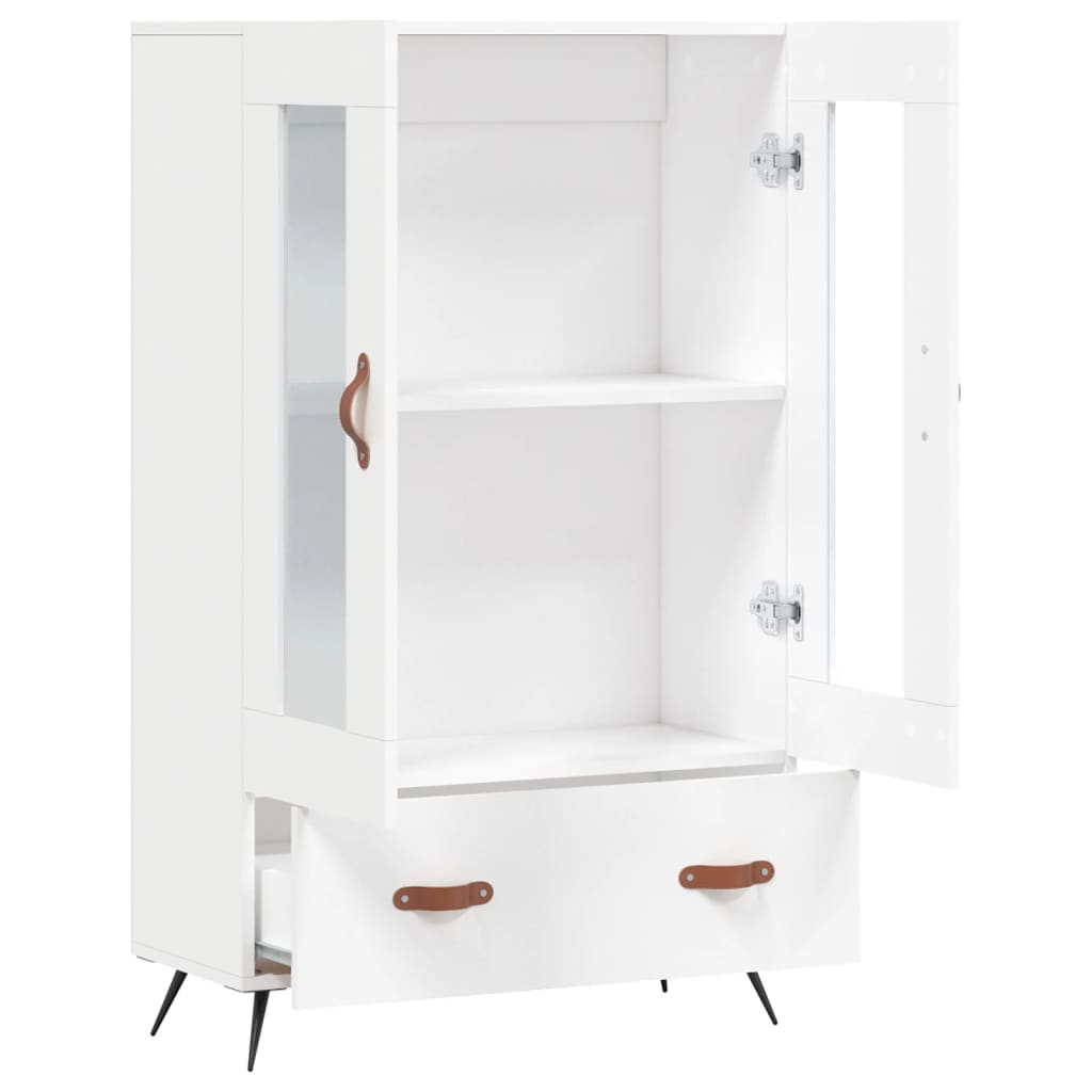 Buffet haut blanc 69,5x31x115 cm bois d'ingénierie - XIOS