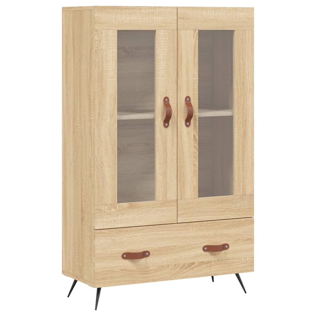 Buffet haut chêne sonoma 69,5x31x115 cm bois d'ingénierie - XIOS