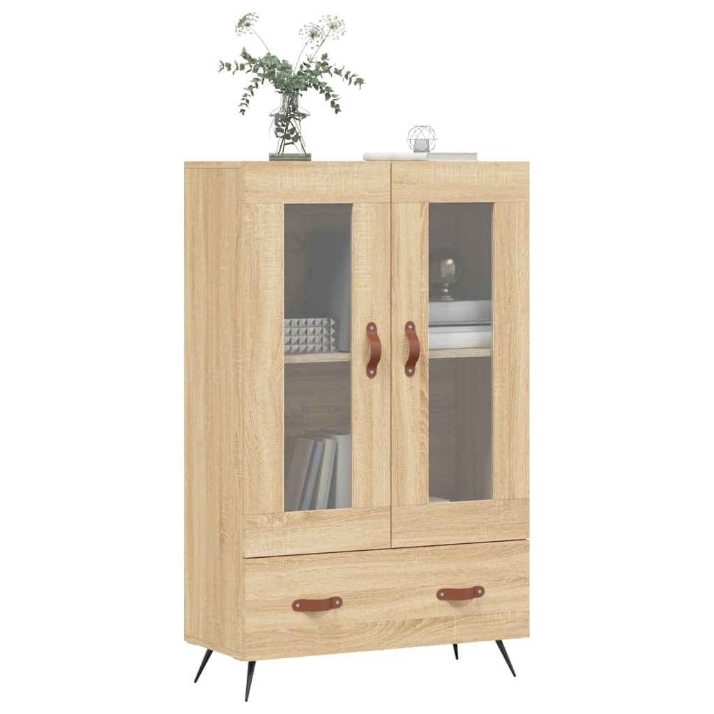 Buffet haut chêne sonoma 69,5x31x115 cm bois d'ingénierie - XIOS