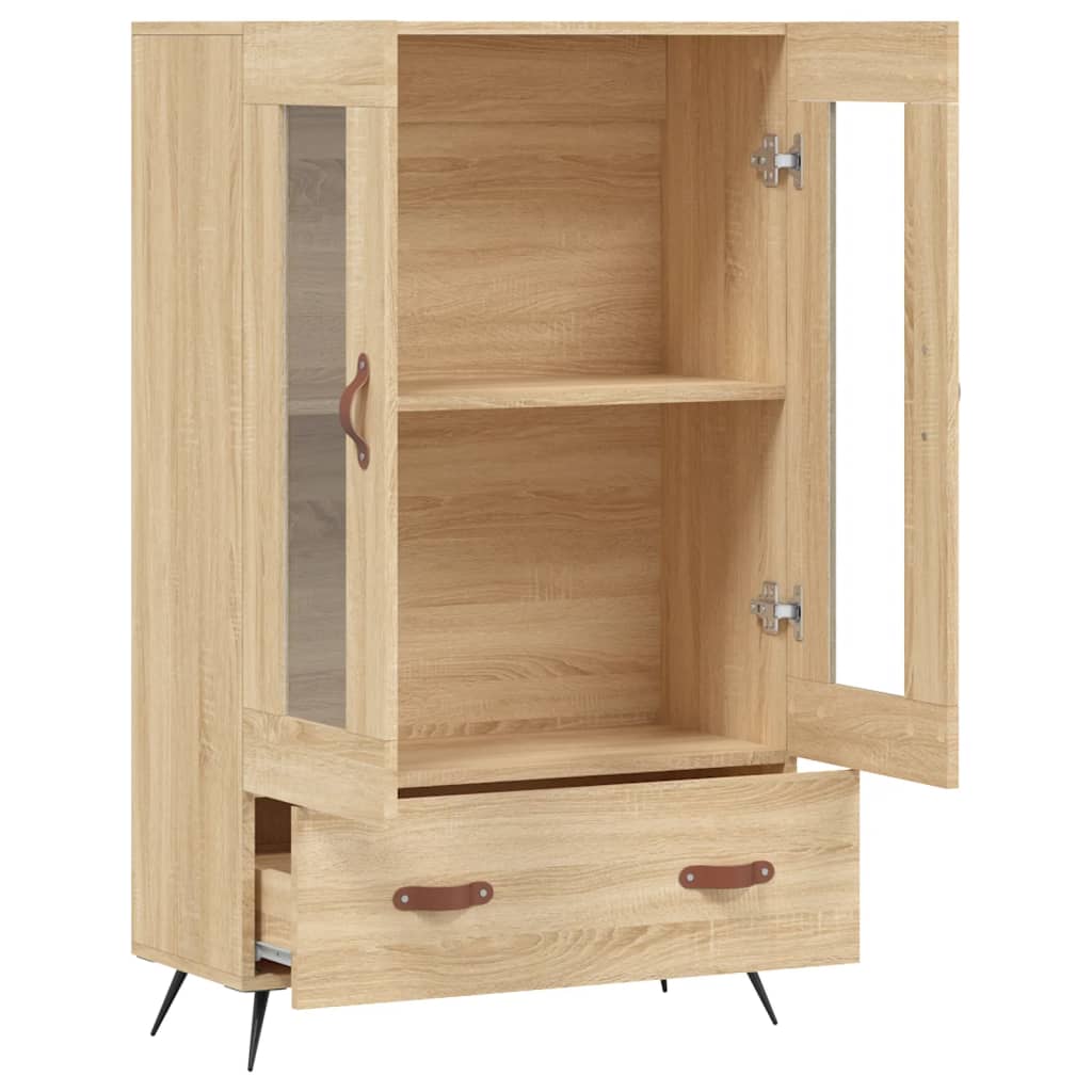 Buffet haut chêne sonoma 69,5x31x115 cm bois d'ingénierie - XIOS