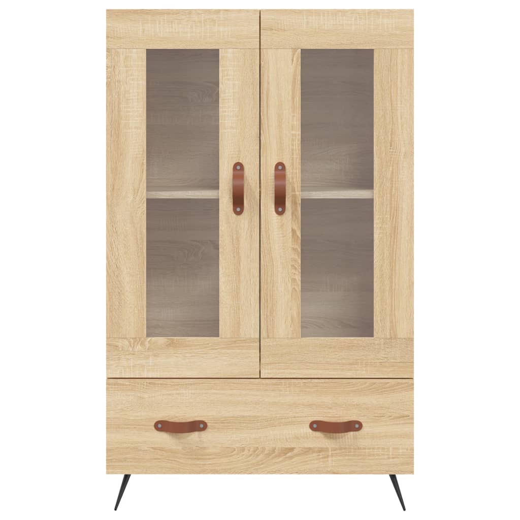 Buffet haut chêne sonoma 69,5x31x115 cm bois d'ingénierie - XIOS