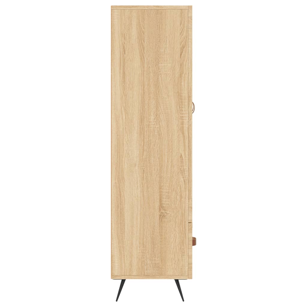 Buffet haut chêne sonoma 69,5x31x115 cm bois d'ingénierie - XIOS
