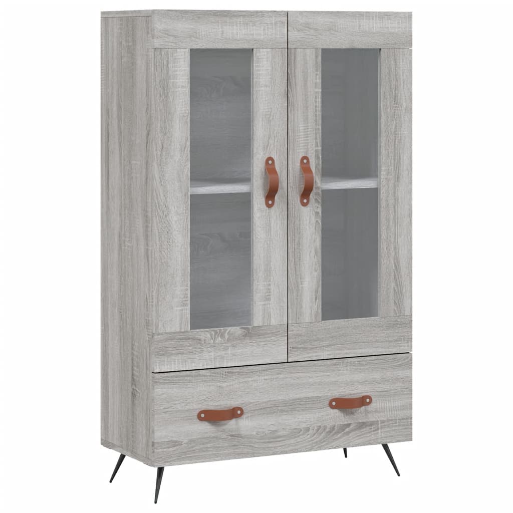 Buffet haut sonoma gris 69,5x31x115 cm bois d'ingénierie - XIOS
