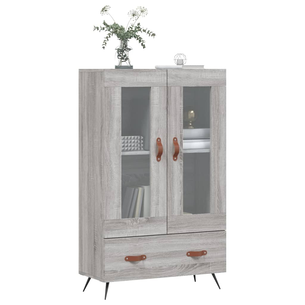 Buffet haut sonoma gris 69,5x31x115 cm bois d'ingénierie - XIOS