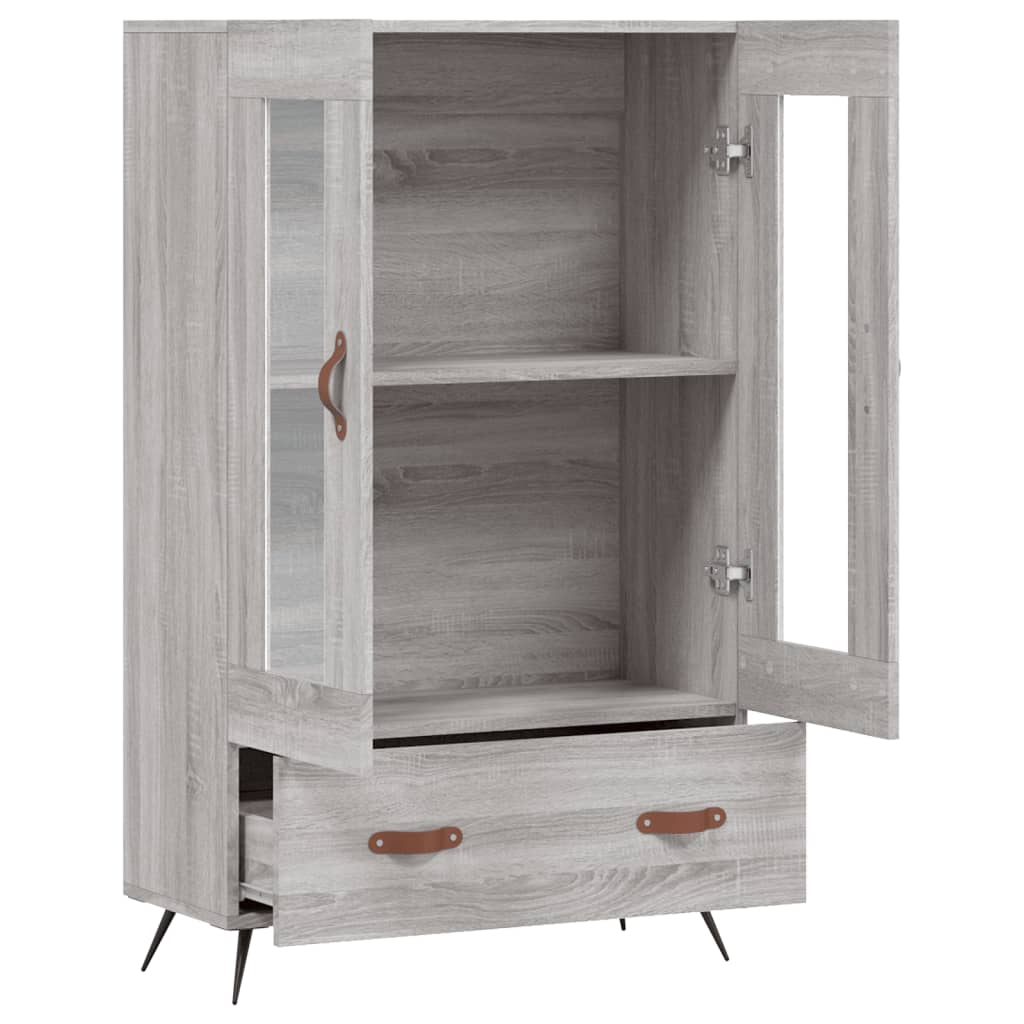 Buffet haut sonoma gris 69,5x31x115 cm bois d'ingénierie - XIOS