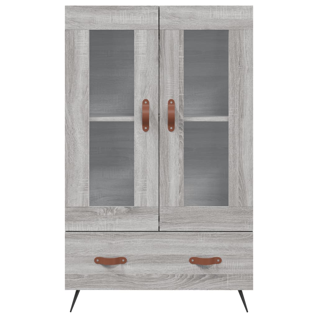 Buffet haut sonoma gris 69,5x31x115 cm bois d'ingénierie - XIOS