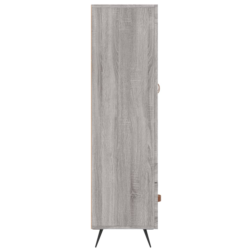 Buffet haut sonoma gris 69,5x31x115 cm bois d'ingénierie - XIOS
