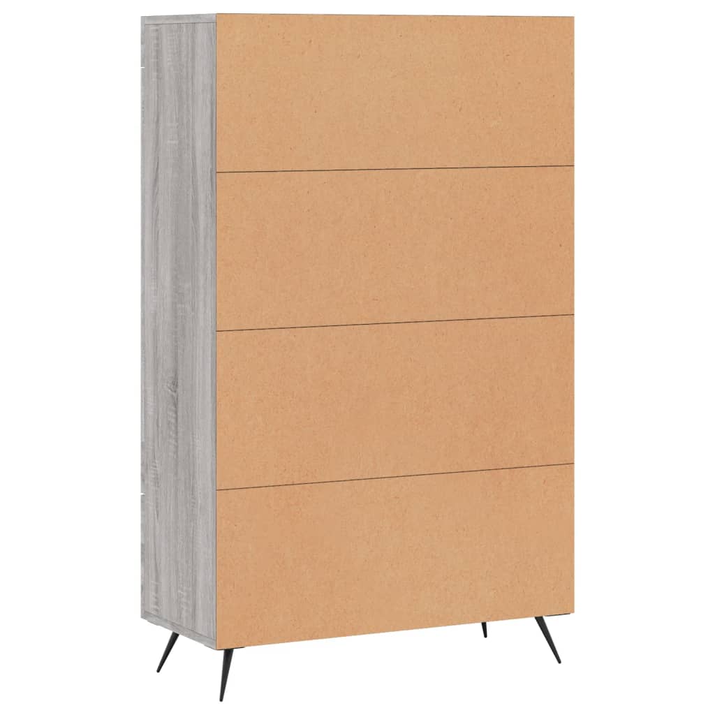 Buffet haut sonoma gris 69,5x31x115 cm bois d'ingénierie - XIOS