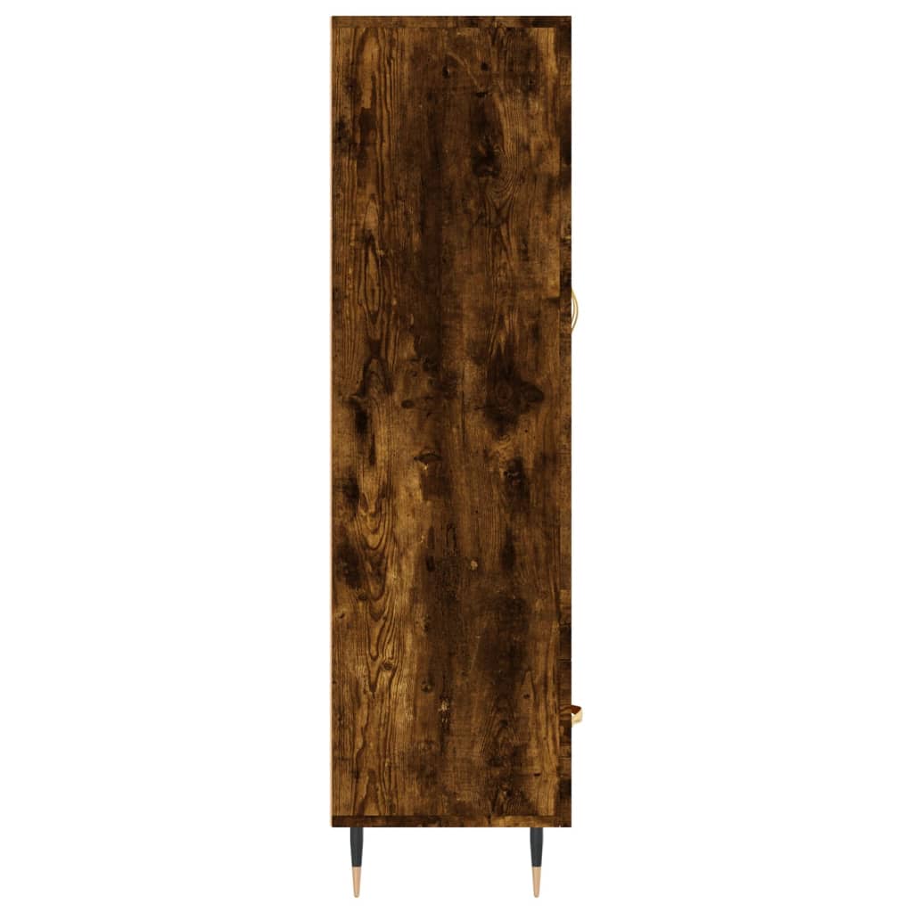 Buffet haut chêne fumé 69,5x31x115 cm bois d'ingénierie - XIOS