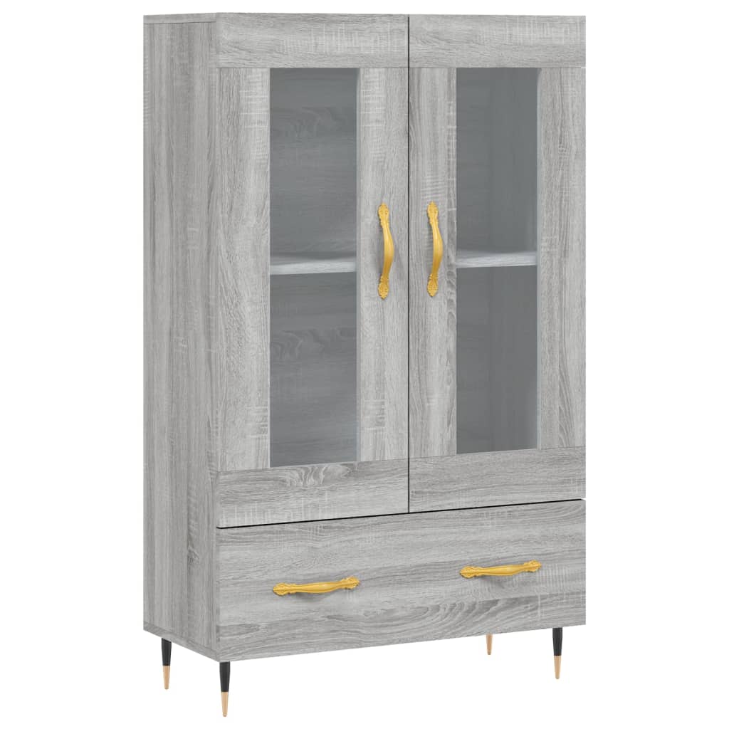 Buffet haut sonoma gris 69,5x31x115 cm bois d'ingénierie - XIOS