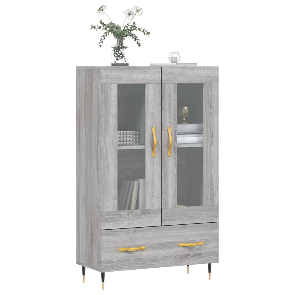Buffet haut sonoma gris 69,5x31x115 cm bois d'ingénierie - XIOS