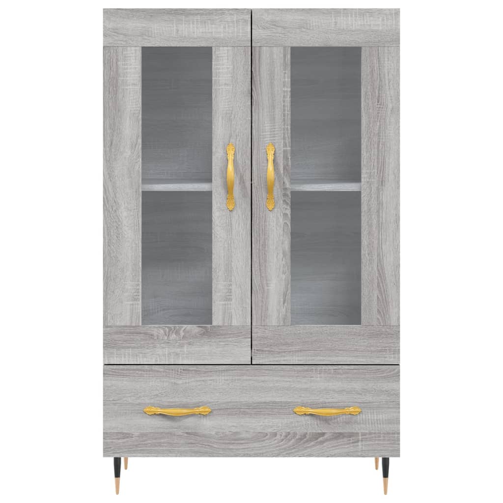 Buffet haut sonoma gris 69,5x31x115 cm bois d'ingénierie - XIOS