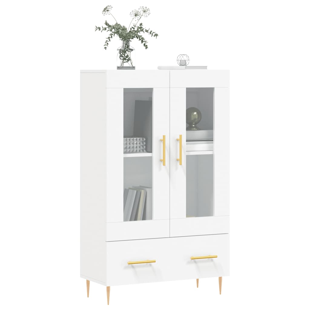 Buffet haut blanc 69,5x31x115 cm bois d'ingénierie - XIOS