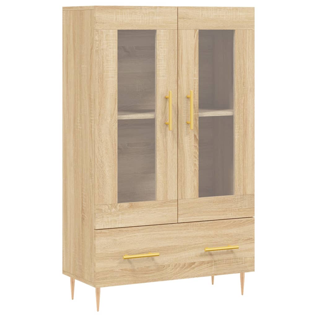 Buffet haut chêne sonoma 69,5x31x115 cm bois d'ingénierie - XIOS