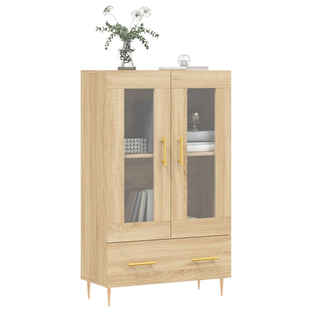 Buffet haut chêne sonoma 69,5x31x115 cm bois d'ingénierie - XIOS
