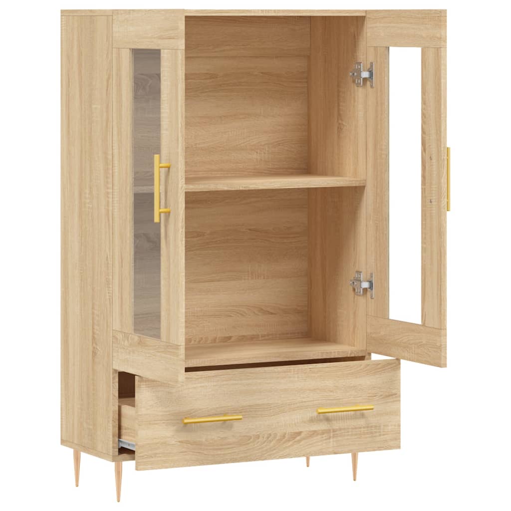 Buffet haut chêne sonoma 69,5x31x115 cm bois d'ingénierie - XIOS