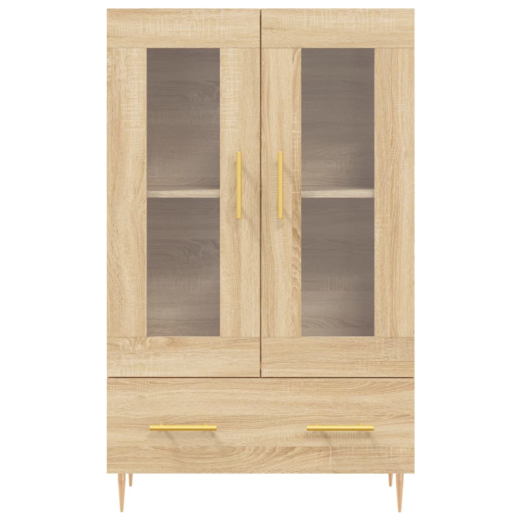 Buffet haut chêne sonoma 69,5x31x115 cm bois d'ingénierie - XIOS