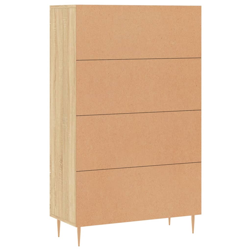 Buffet haut chêne sonoma 69,5x31x115 cm bois d'ingénierie - XIOS