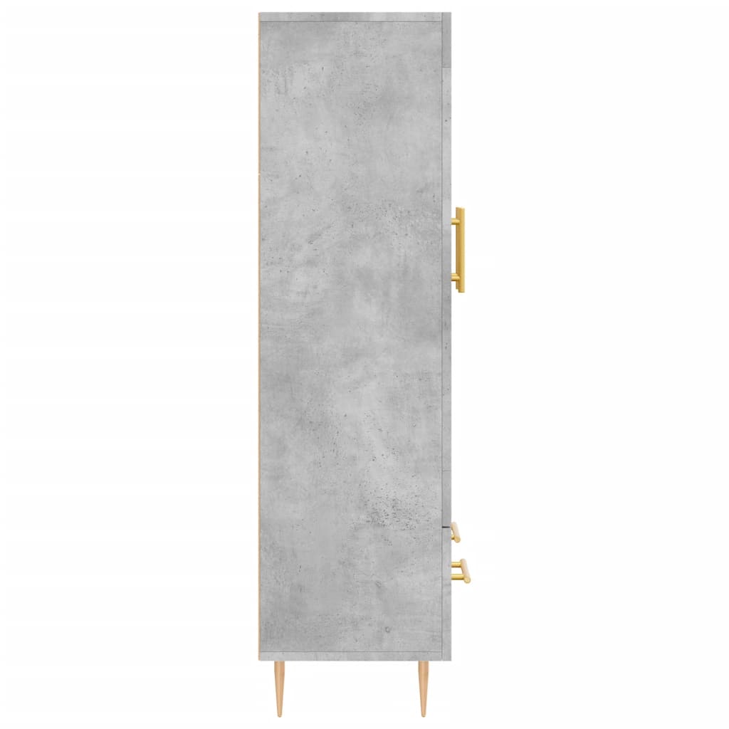 Buffet haut gris béton 69,5x31x115 cm bois d'ingénierie - XIOS