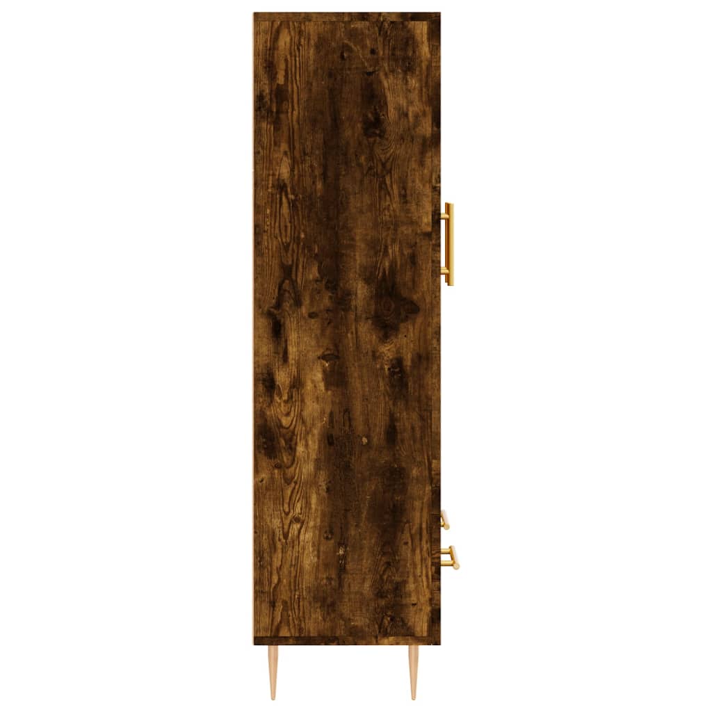 Buffet haut chêne fumé 69,5x31x115 cm bois d'ingénierie - XIOS
