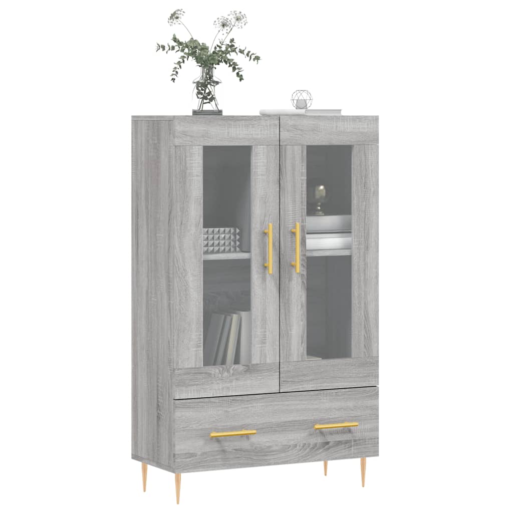 Buffet haut sonoma gris 69,5x31x115 cm bois d'ingénierie - XIOS