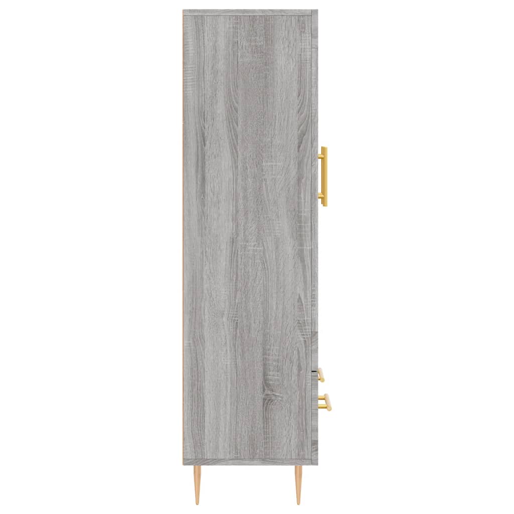 Buffet haut sonoma gris 69,5x31x115 cm bois d'ingénierie - XIOS