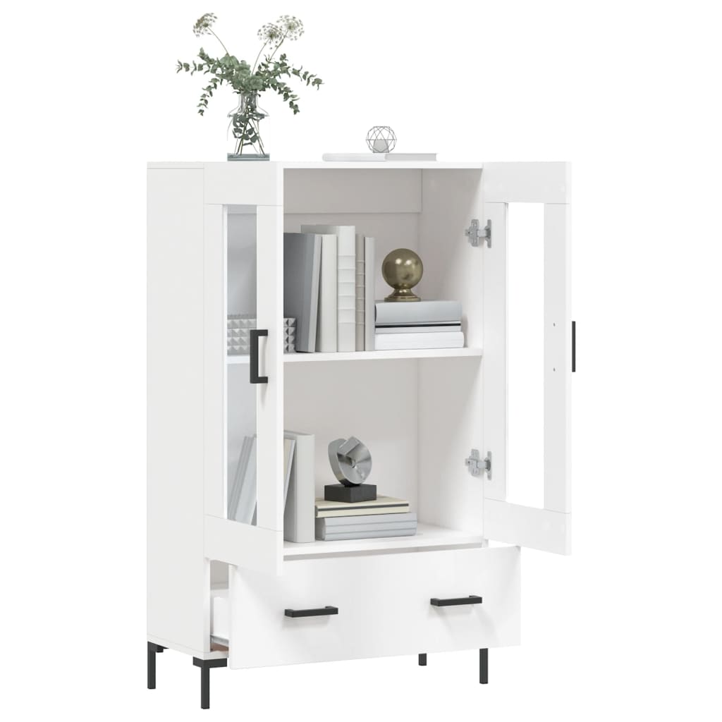 Buffet haut blanc 69,5x31x115 cm bois d'ingénierie - XIOS