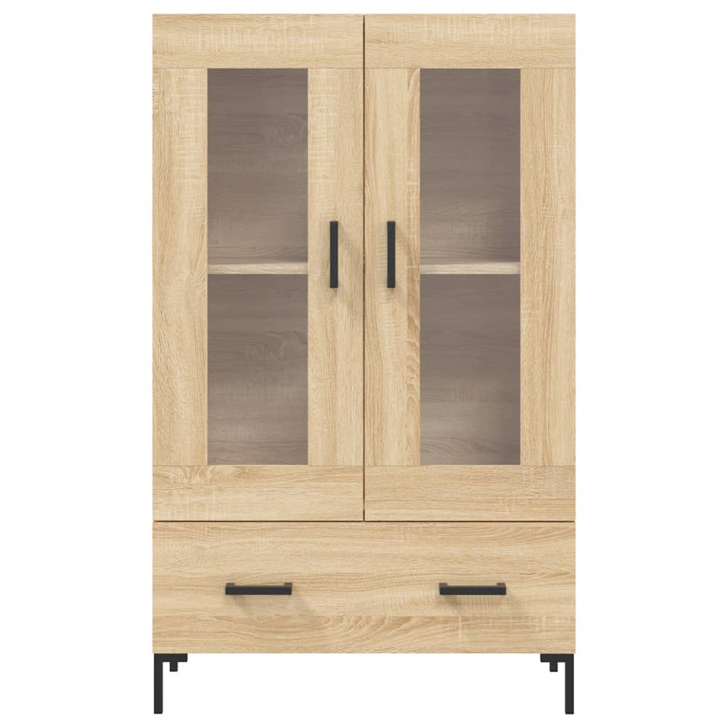 Buffet haut chêne sonoma 69,5x31x115 cm bois d'ingénierie - XIOS
