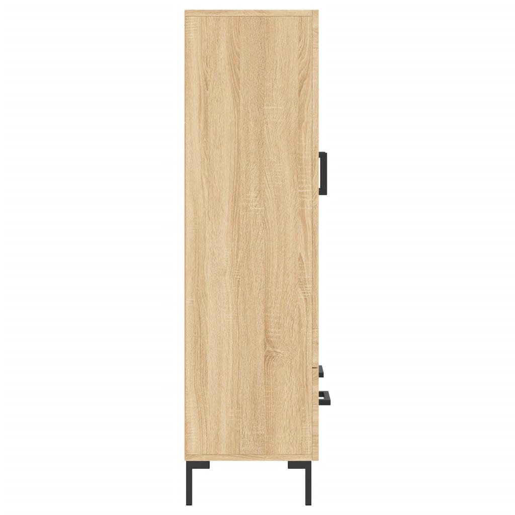 Buffet haut chêne sonoma 69,5x31x115 cm bois d'ingénierie - XIOS