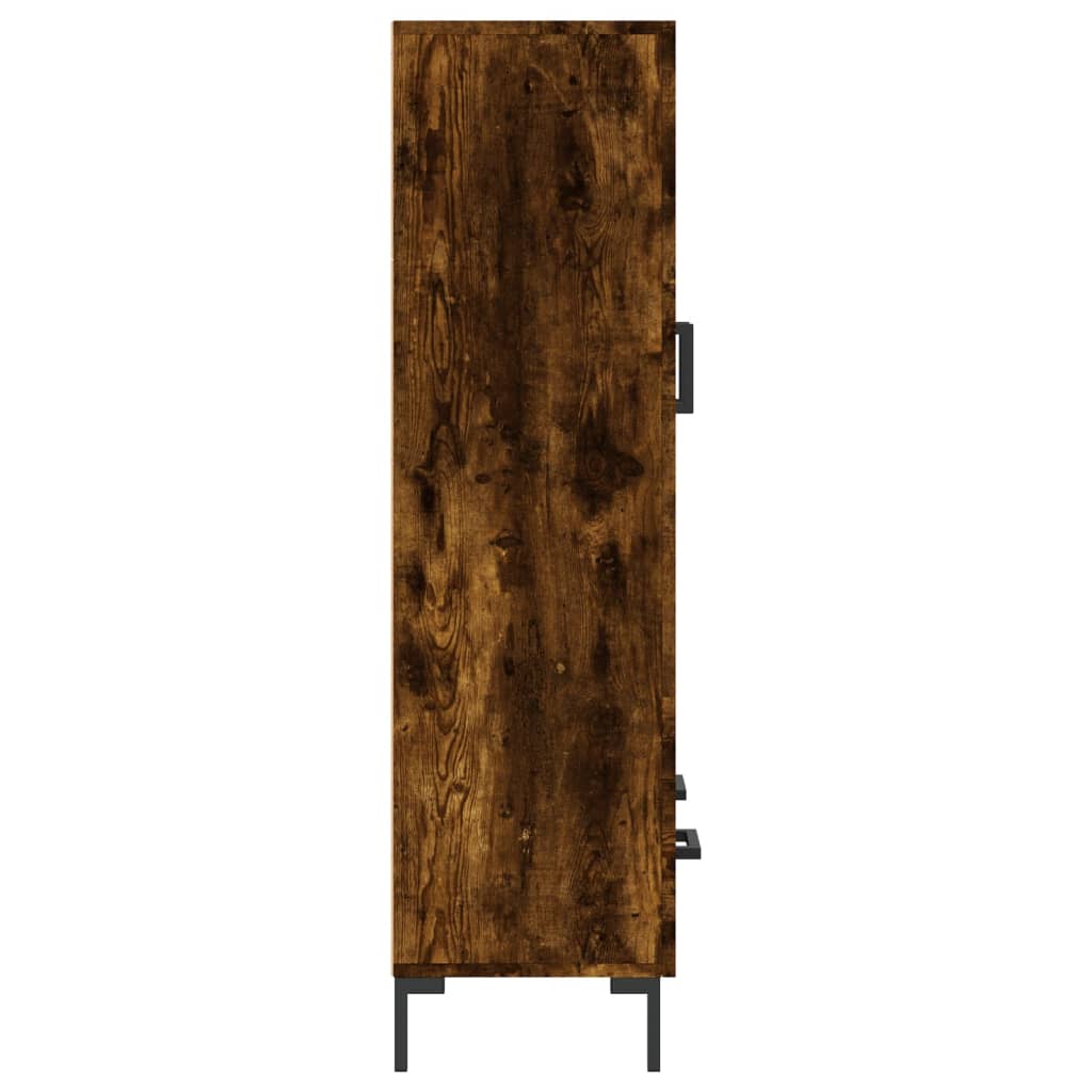 Buffet haut chêne fumé 69,5x31x115 cm bois d'ingénierie - XIOS