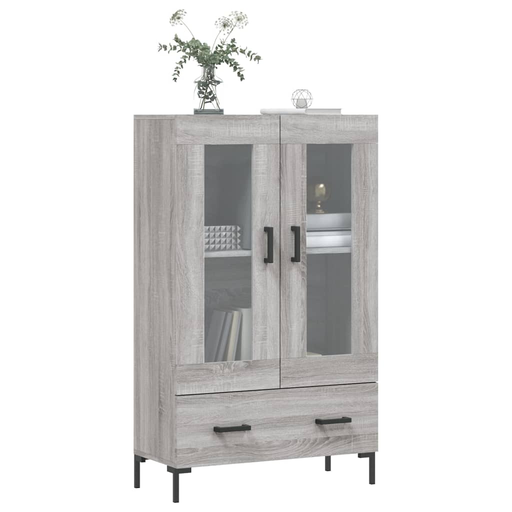 Buffet haut sonoma gris 69,5x31x115 cm bois d'ingénierie - XIOS