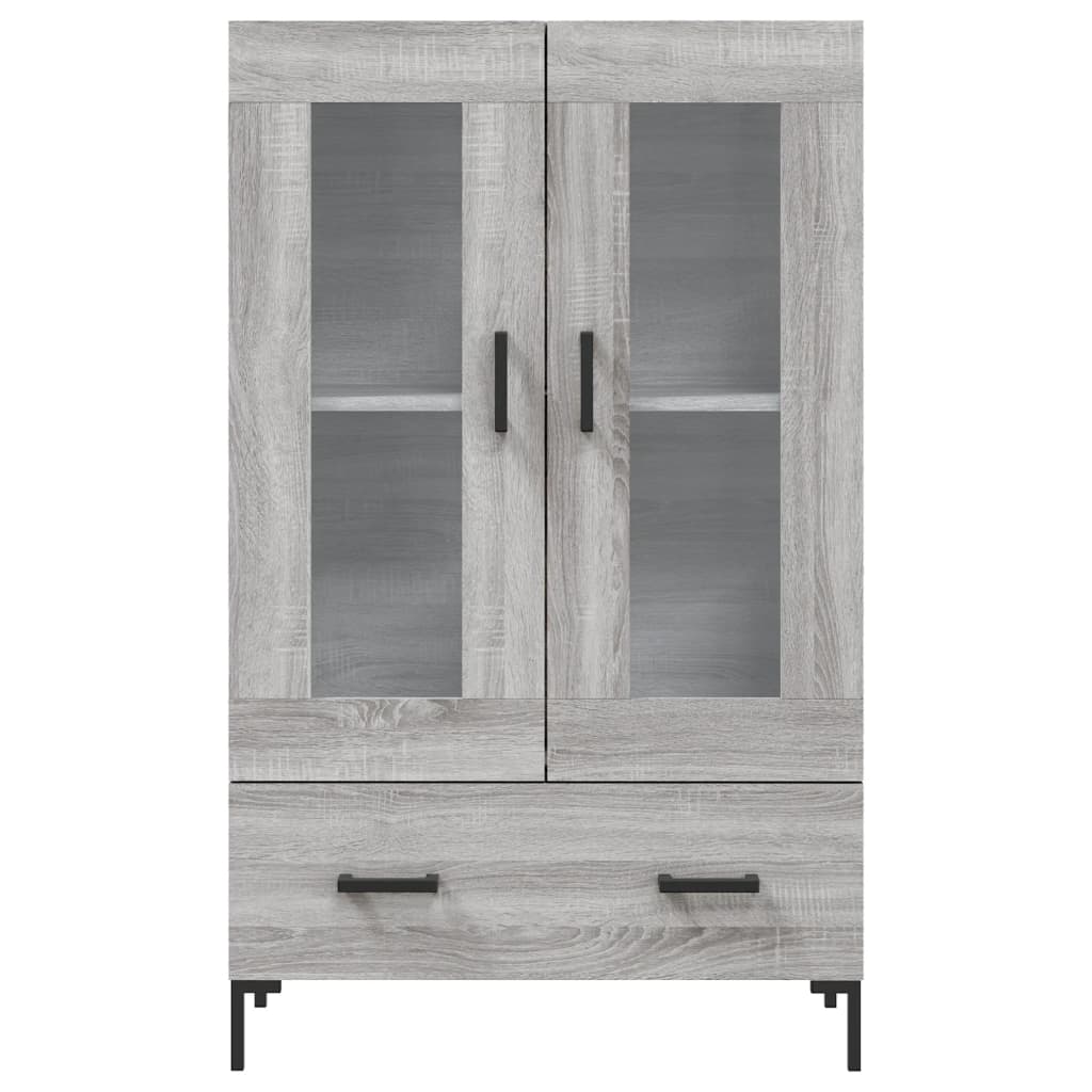 Buffet haut sonoma gris 69,5x31x115 cm bois d'ingénierie - XIOS
