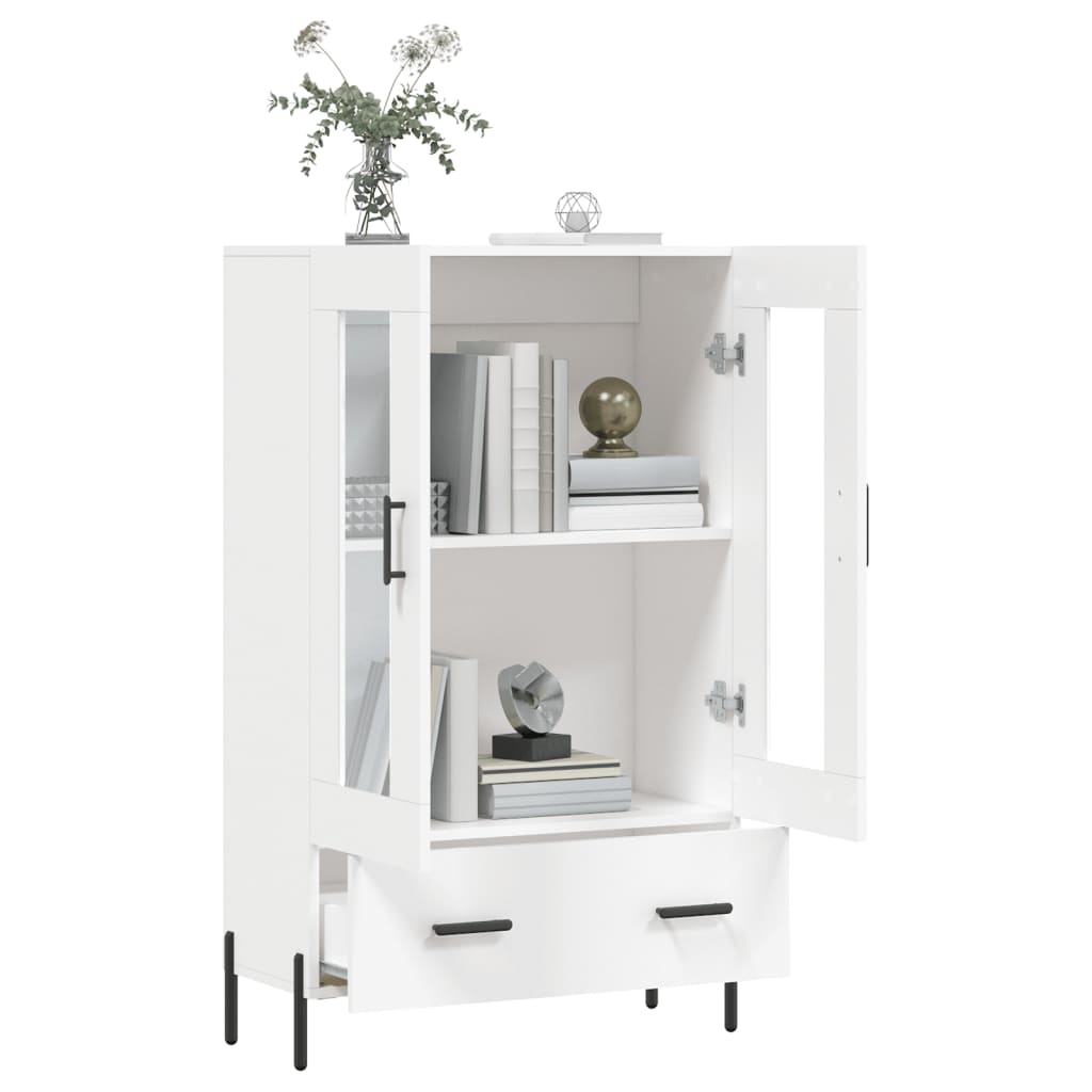 Buffet haut blanc 69,5x31x115 cm bois d'ingénierie - XIOS
