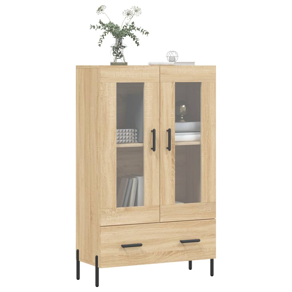 Buffet haut chêne sonoma 69,5x31x115 cm bois d'ingénierie - XIOS